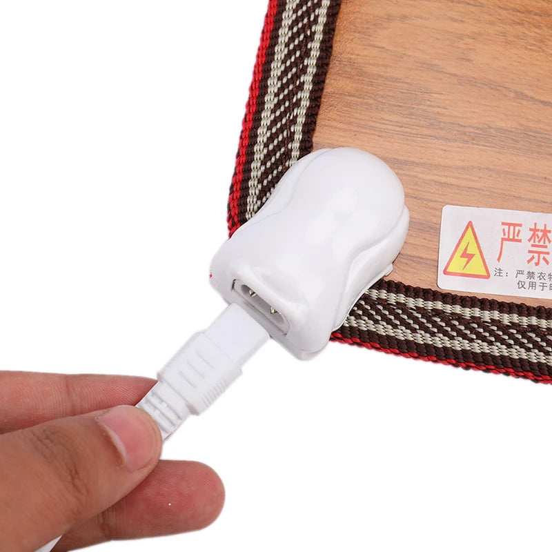 220V 60W Electric Heating Foot Mat Warmer 50x30cm Feet Leg Warmer Carpet with Thermostat for Home and Office