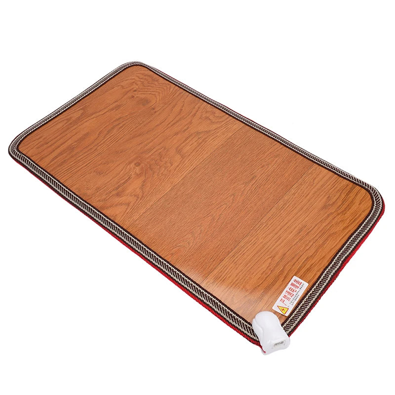 220V 60W Electric Heating Foot Mat Warmer 50x30cm Feet Leg Warmer Carpet with Thermostat for Home and Office